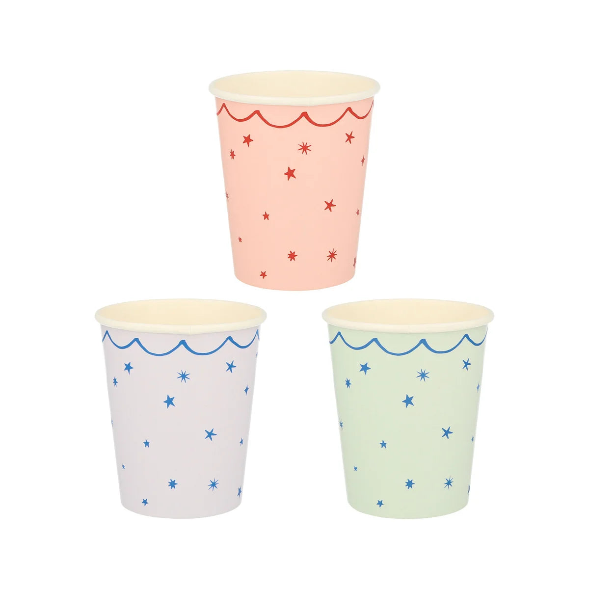 Star Pattern cups sold at ALittleConfetti, Meri Meri