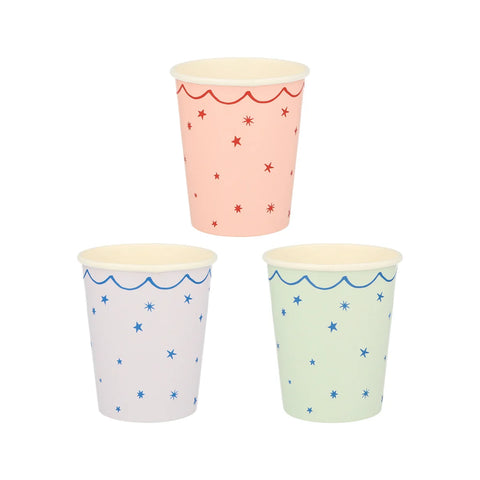 Star Pattern cups sold at ALittleConfetti, Meri Meri