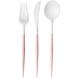 Reusable  Bella Premium Blush Cutlery  Perfect for parties and you can use again. A Little Confetti
