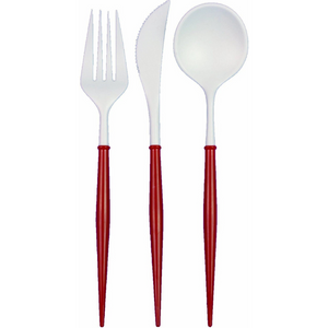 Premium Red Bella Cutlery Reusable Party Cutlery Dishwasher Safe A Little Confetti