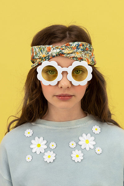 White Daisy Flower Sunglasses (Child Size) - Ships March 2nd