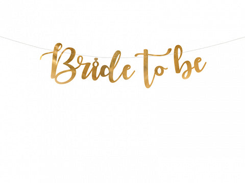 gold bride to be banner, A Little Confetti