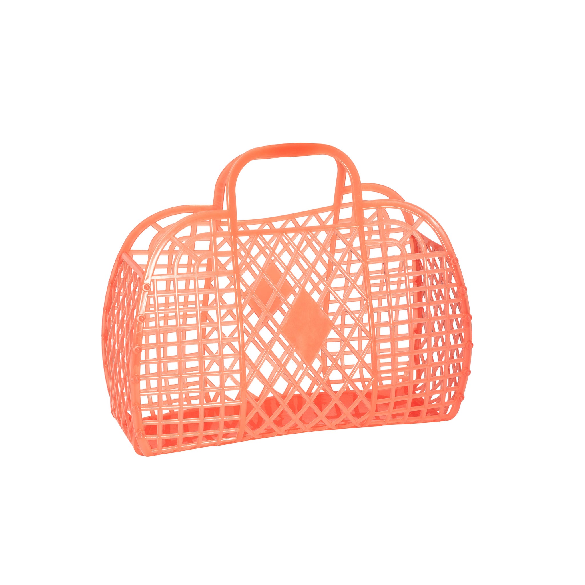 Neon orange small beach bag, A Little Confetti